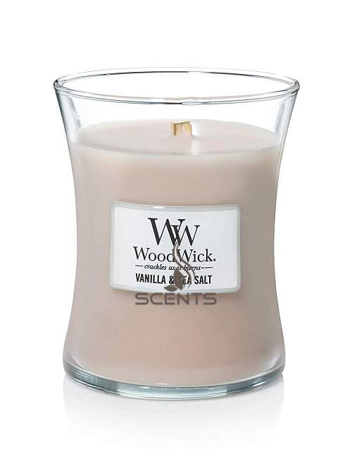 Woodwick Medium свеча ароматическая Vanilla Sea Salt Ваниль и Морская соль